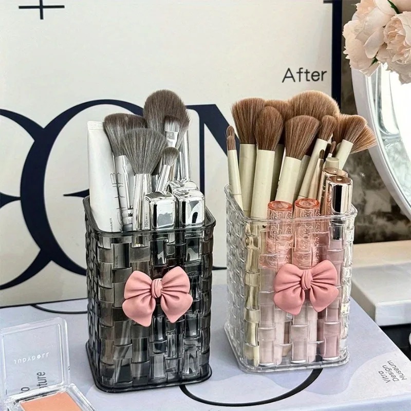 Beauty Makeup Case - 2pcs Transparent Acrylic Eyebrow Brush Storage