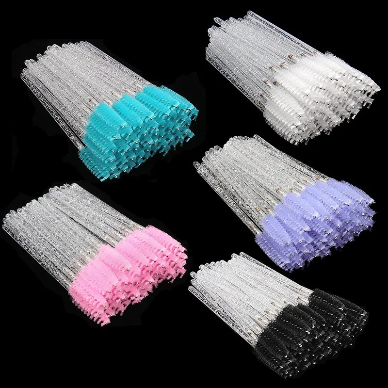 Beauty Makeup Store - 50Pcs Disposable Crystal Eyelash Brush Comb
