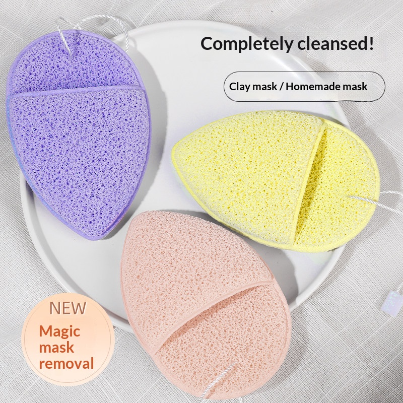 Beauty Makeup Store - 2PCS Facial Cleansing Sponge Pad Exfoliating