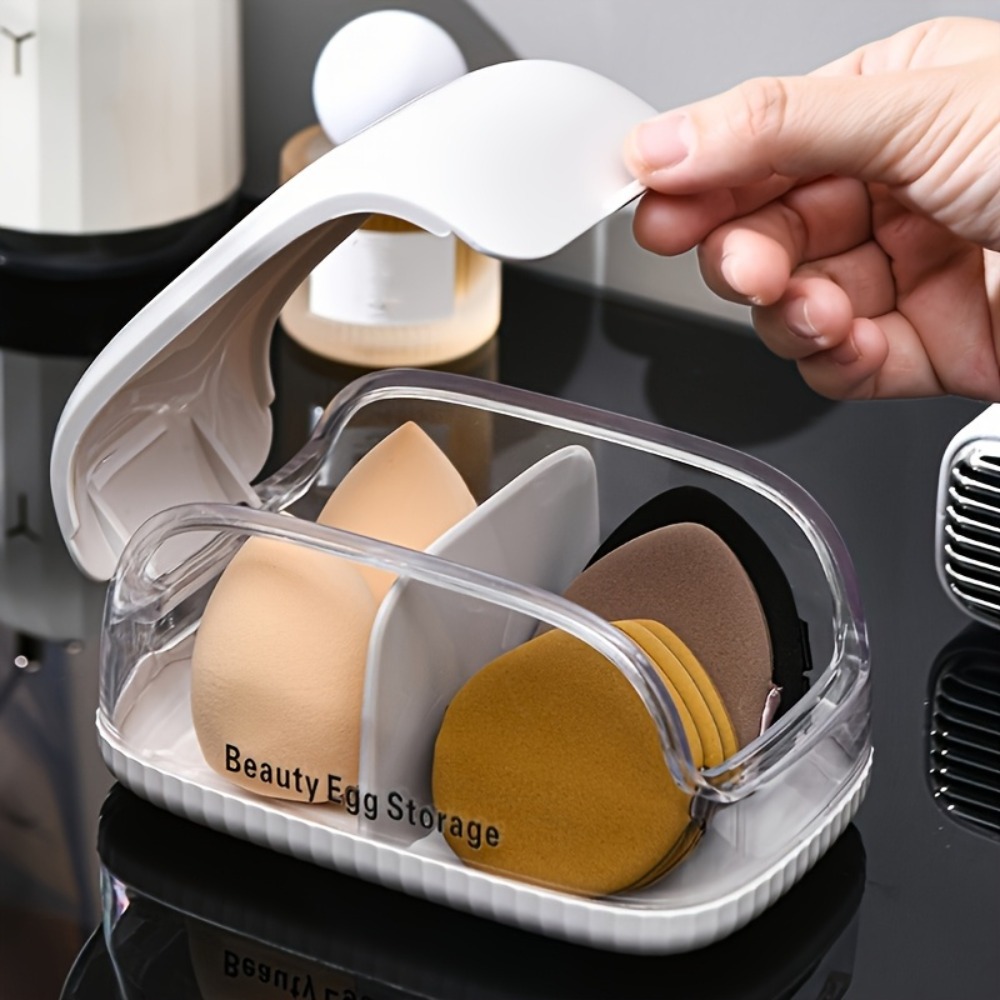 Beauty Makeup Case - Dual Compartment Beauty Sponge Storage Box