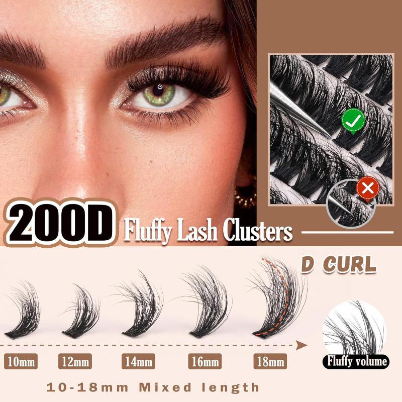 New Fluffy Thick Lash Clusters - Eyelash Extension recension och pris