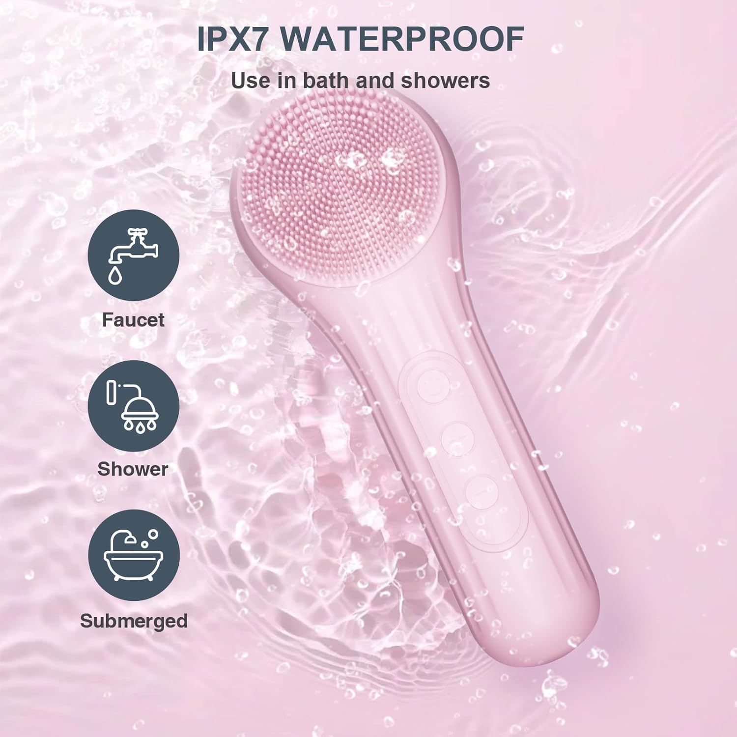 Silicone Face Scrubber, Waterp - Electric Face Cleanser Brush recension och pris