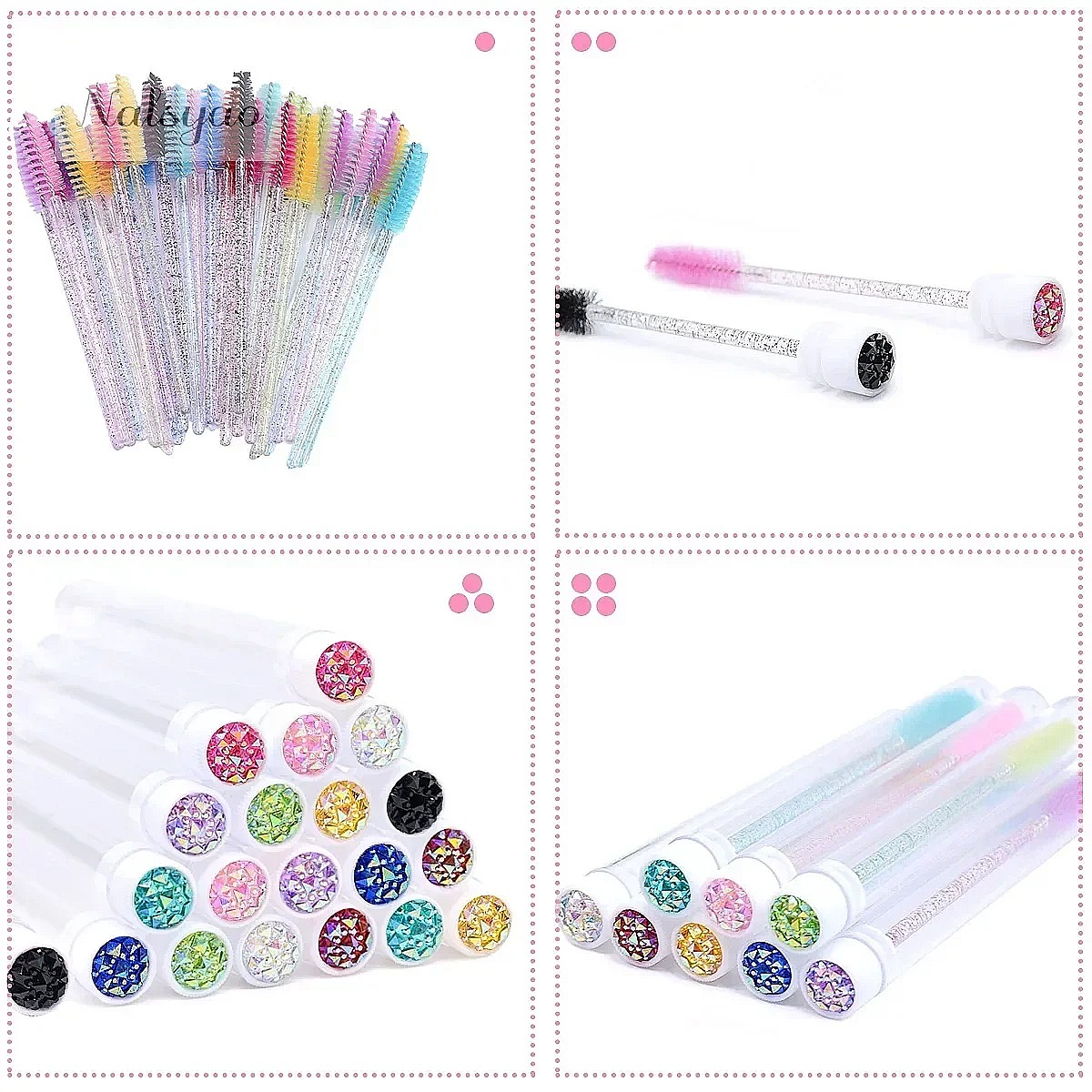 50Pcs Crystal Eyelash Brush Tu - Beauty Home Makeup recension och pris