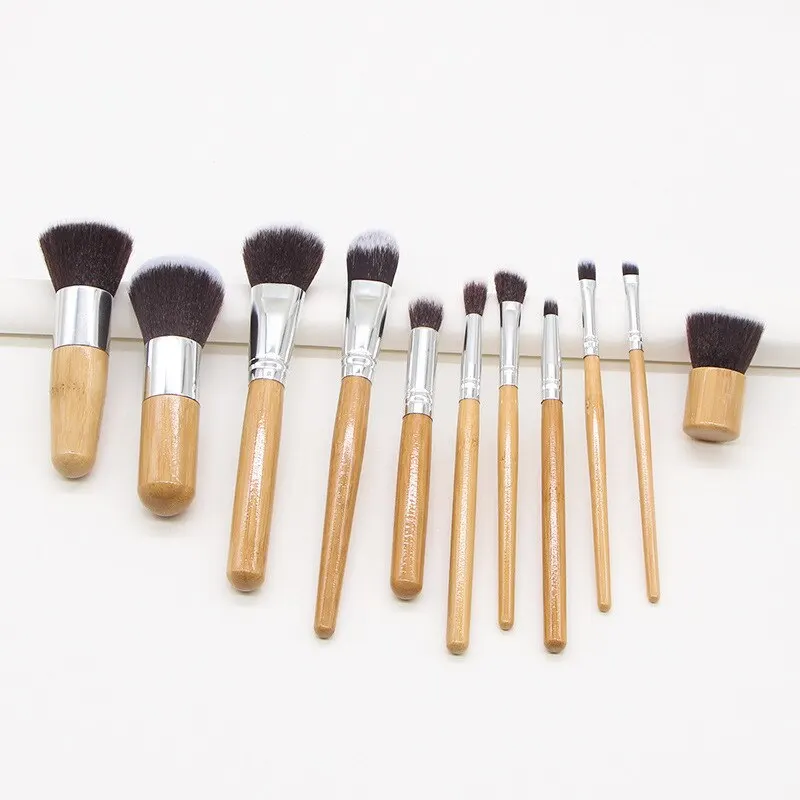 11Pcs Bamboo handle makeup bru - Beauty In Makeup recension och pris