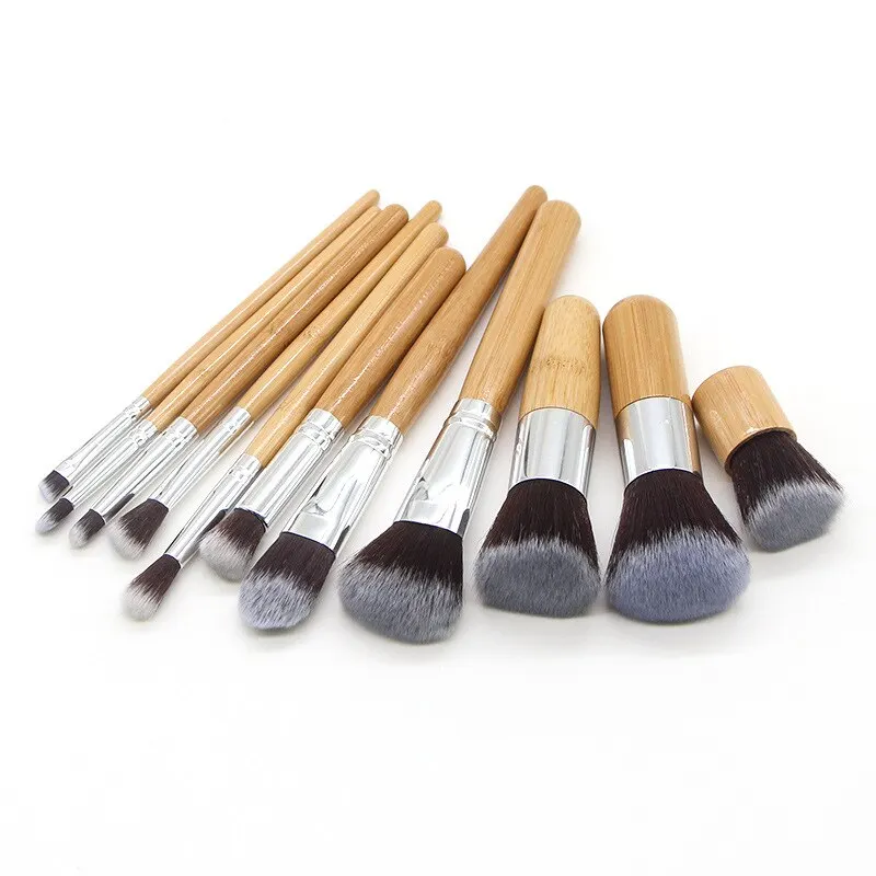 11Pcs Bamboo handle makeup bru - Beauty In Makeup recension och pris