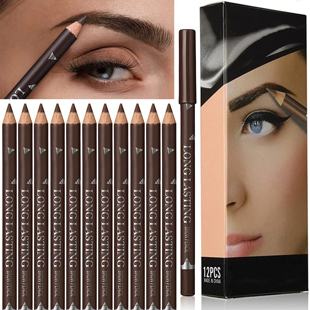 6/12Pcs Eye Brow Pencil Waterp - Eyebrow Pomade Pencil recension och pris