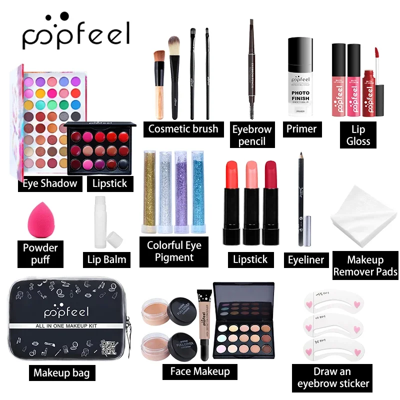 Make Up Sets Eyeshadow Lipstic - Rare Beauty Makeup Kit recension och pris