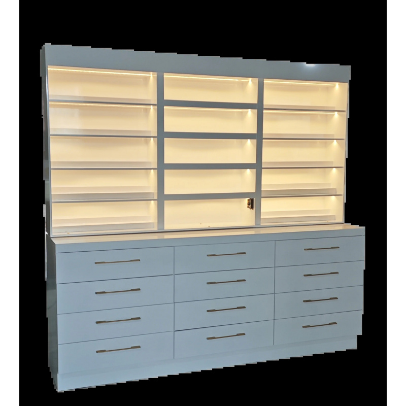 custom.Wood Shelf Display Rack - Beauty Makeup Store recension och pris