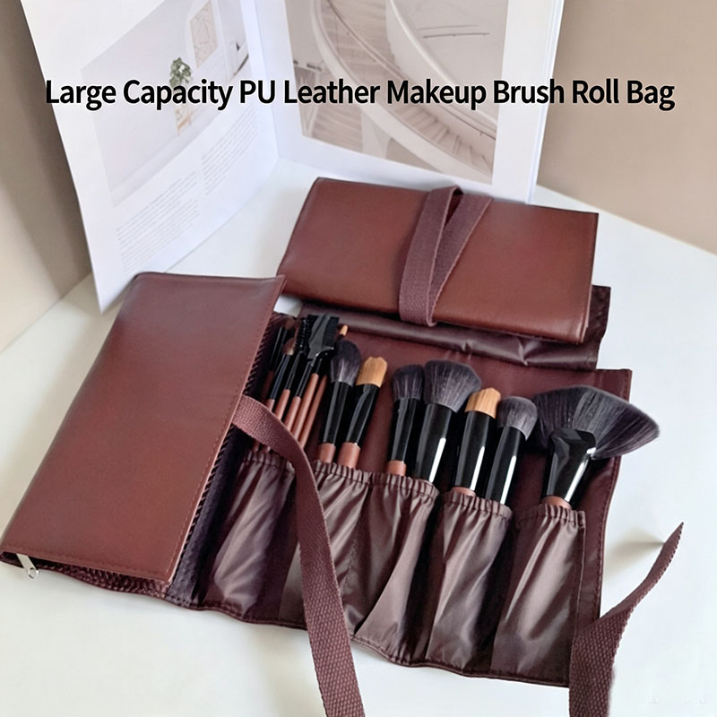 PU Leather Makeup Brush Roll B - Beauty Makeup Bag recension och pris