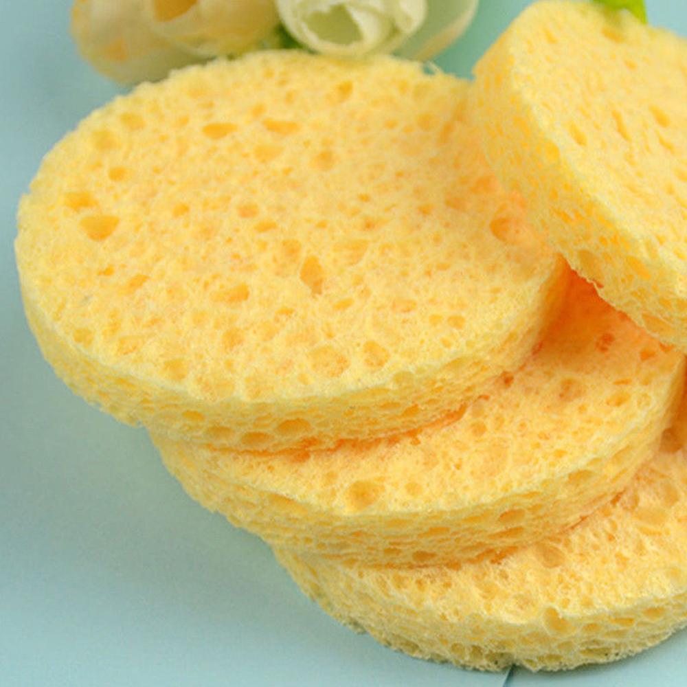 10pcs 6-9cm Yellow Face Round  - Cosmetic Sponge recension och pris