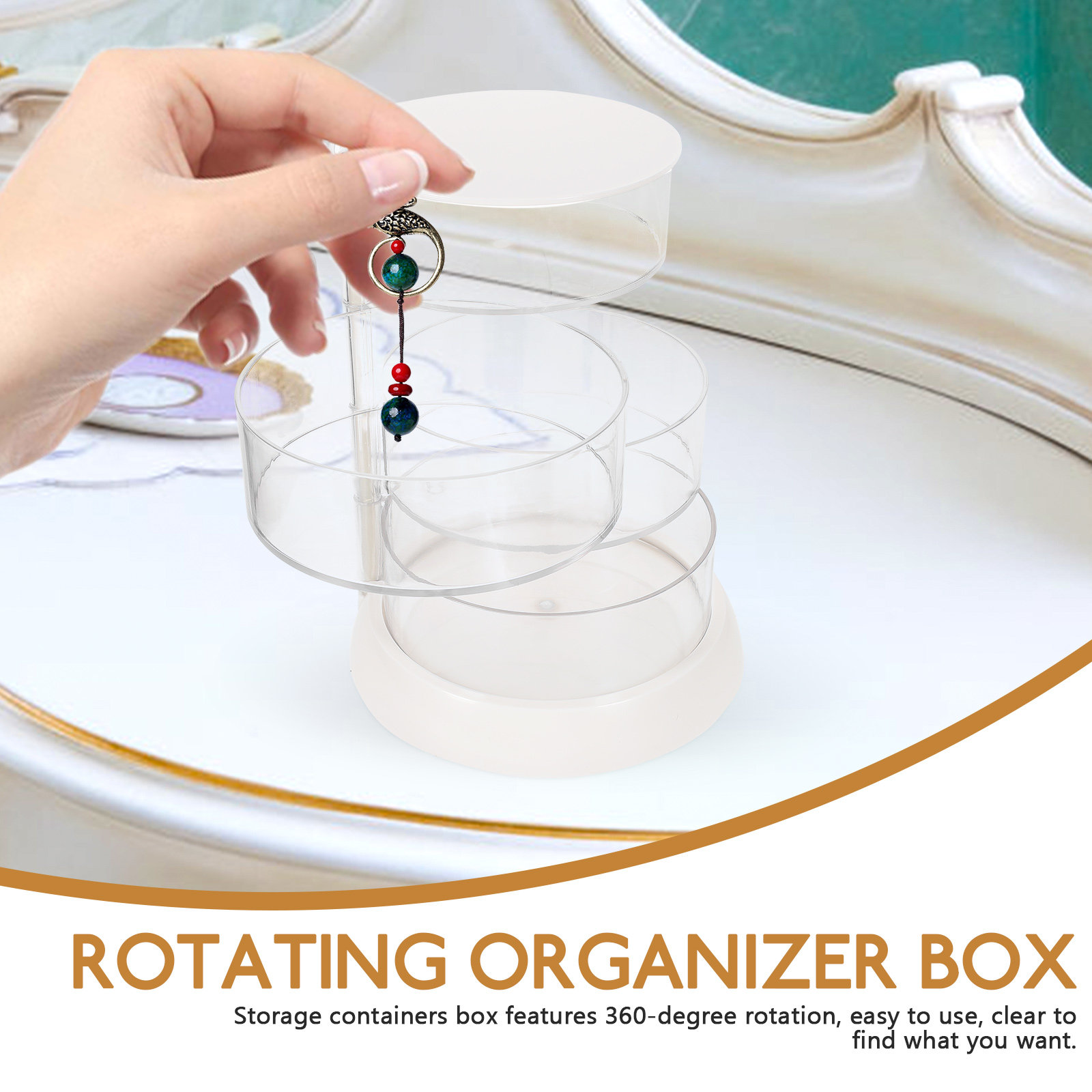 4-Tier Rotating Makeup Organiz - Beauty Makeup Box recension och pris