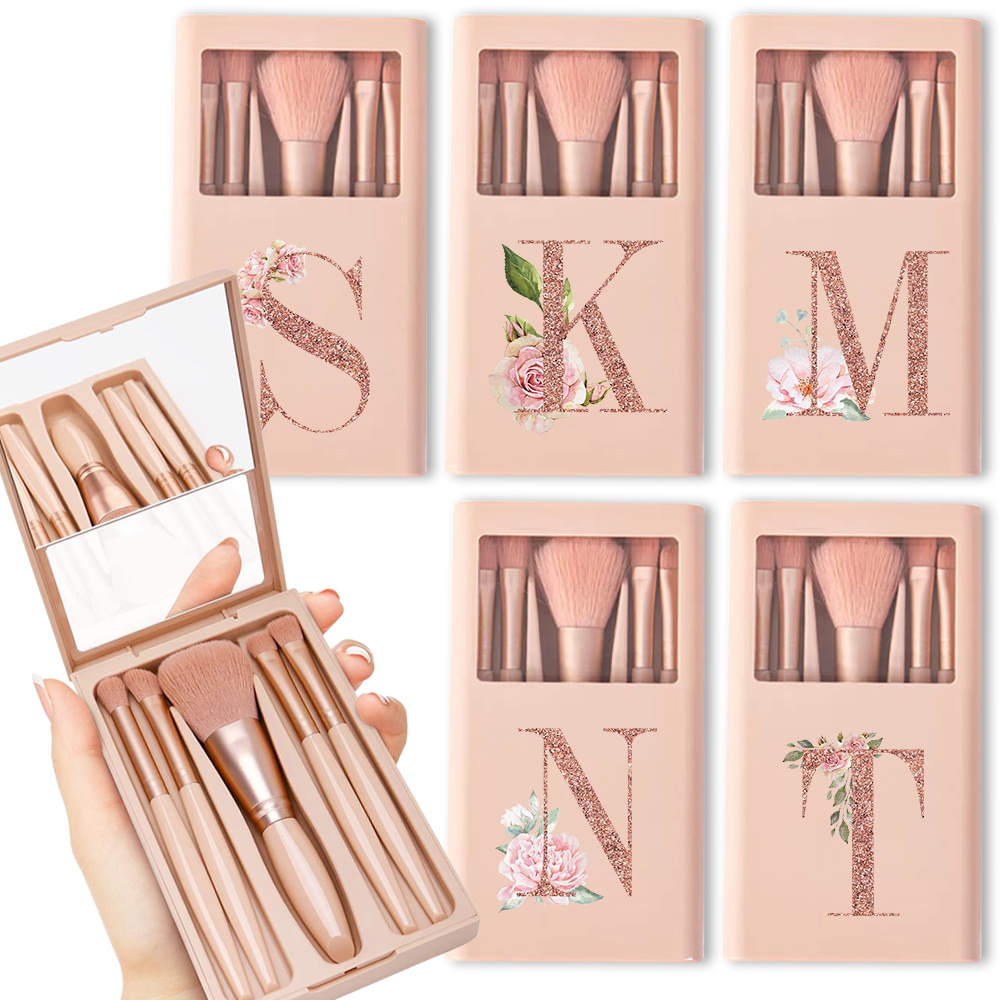5pcs Cosmetic Brush Kit With M - Beauty Makeup Case recension och pris