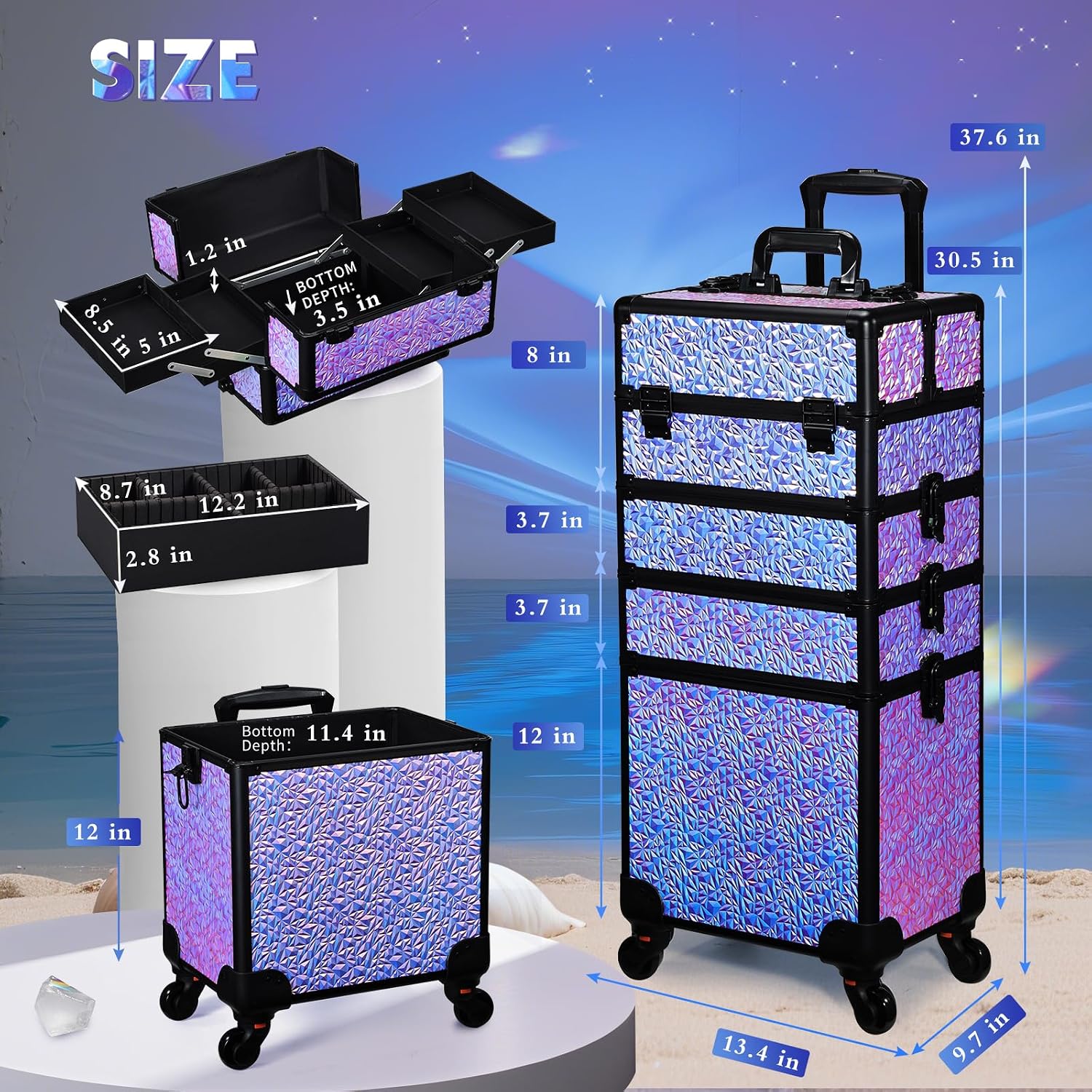 Rolling Makeup Train Case, Lar - Beauty In Makeup recension och pris