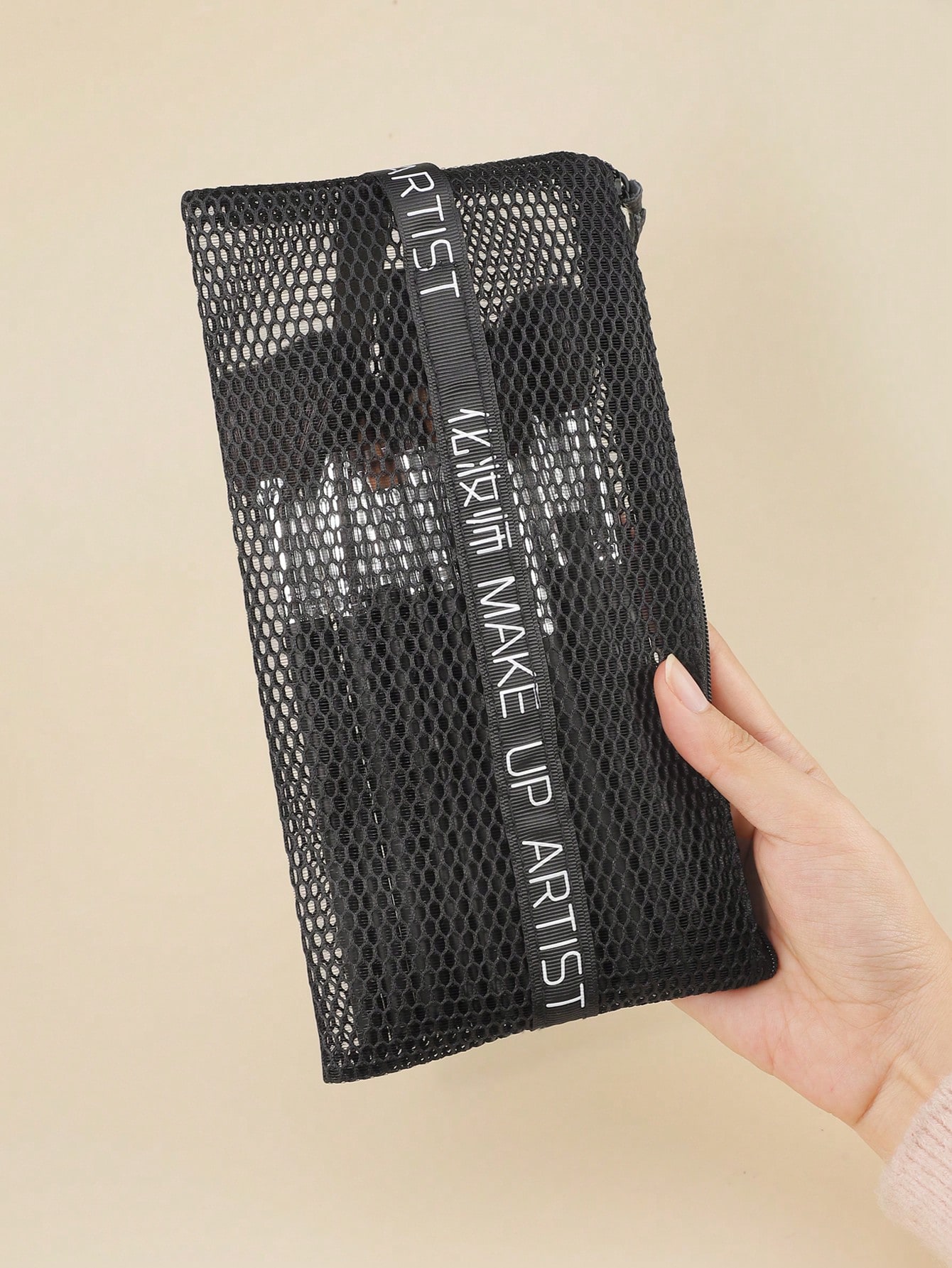 1 Pcs Mesh Makeup Bag Zipper C - Beauty Makeup Bag recension och pris