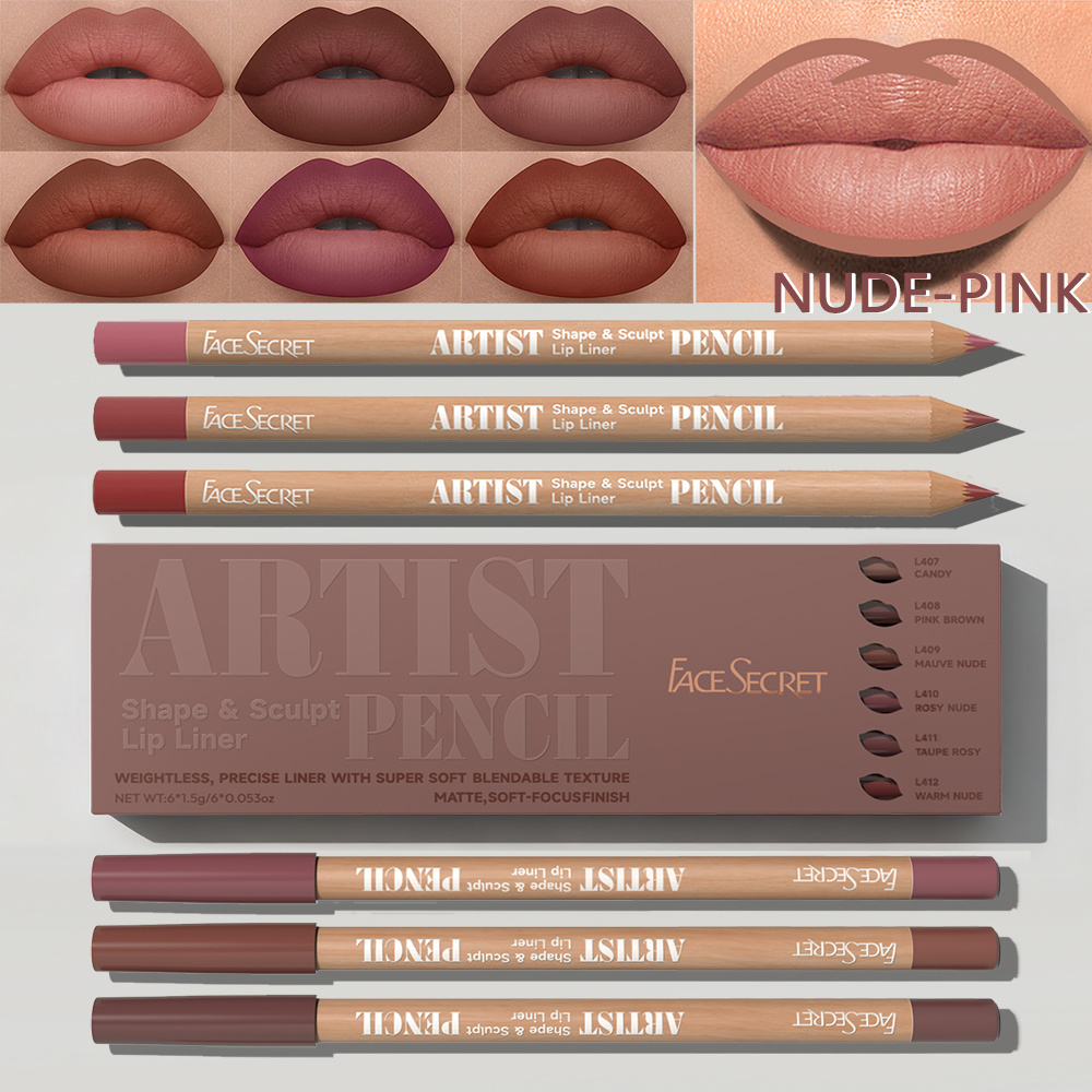 6pcs Set Artist Face Secret Li - Lip Liner Pencil recension och pris