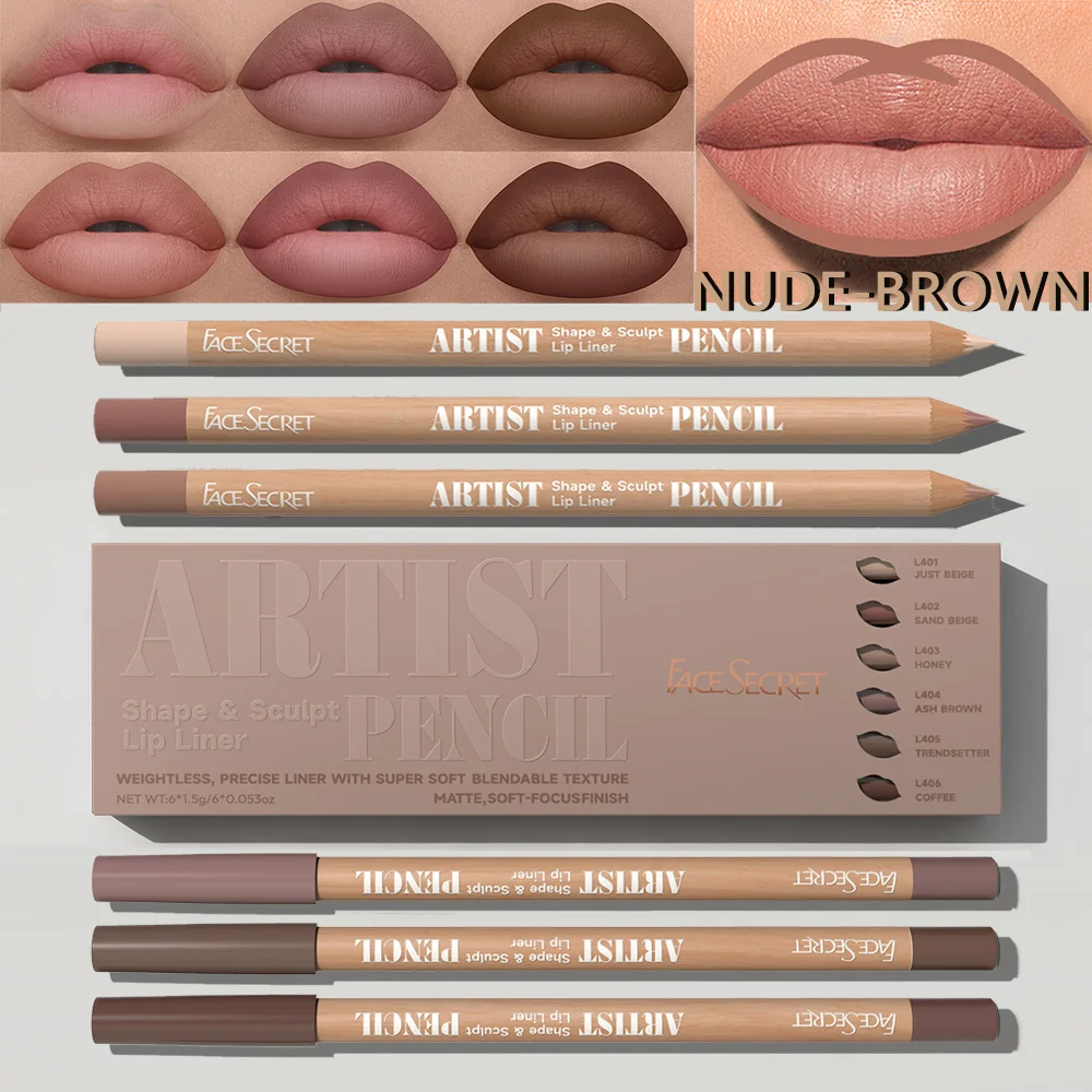 6pcs Set Artist Face Secret Li - Lip Liner Pencil recension och pris