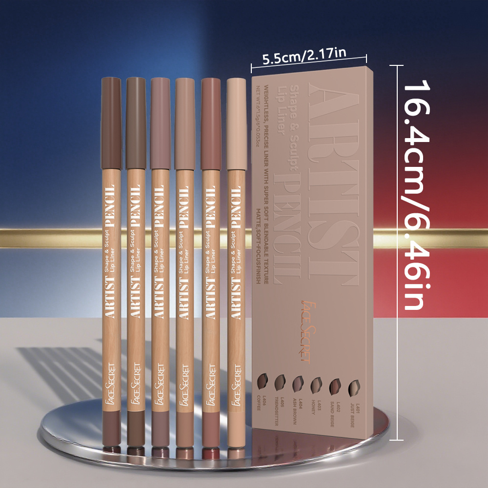 6pcs Set Artist Face Secret Li - Lip Liner Pencil recension och pris