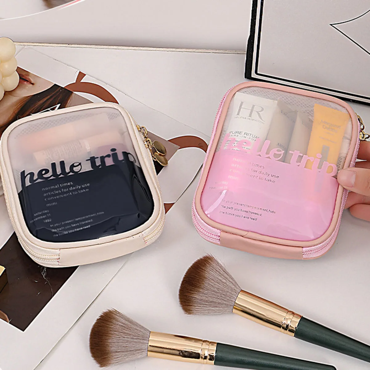 Transparent Portable Cosmetic  - Beauty Makeup Bag recension och pris