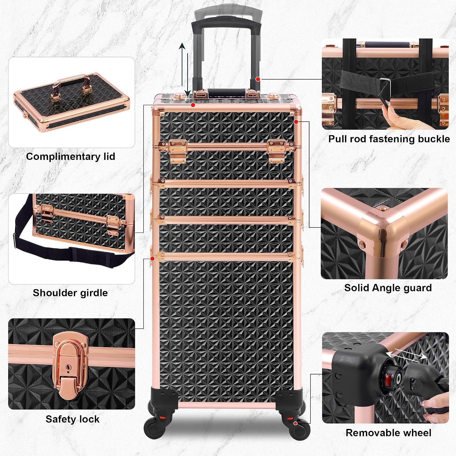 Rolling Makeup Case Makeup Tra - Beauty Makeup Case recension och pris