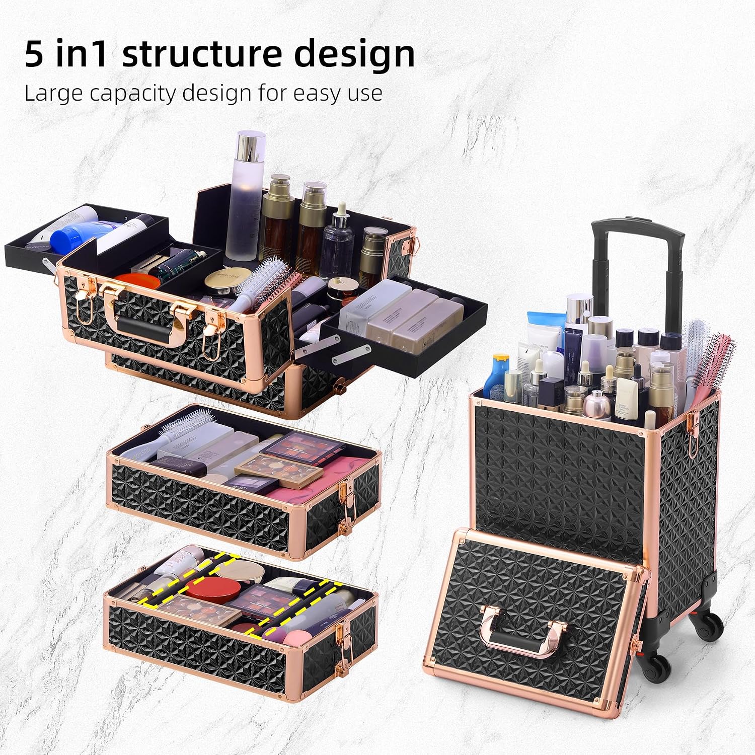 Rolling Makeup Case Makeup Tra - Beauty Makeup Case recension och pris